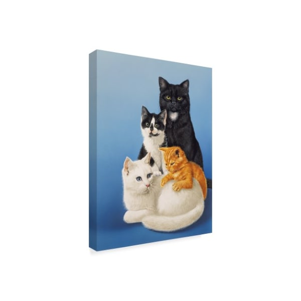 Harro Maass 'Cat Family Four' Canvas Art,18x24